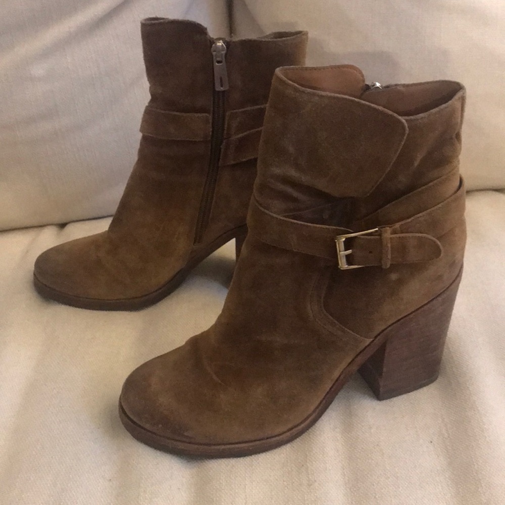 Sam Edelman Brown heeled suede booties